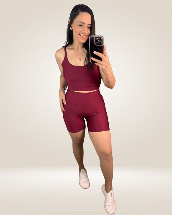 CONJUNTO SHORT UP - MARSALA