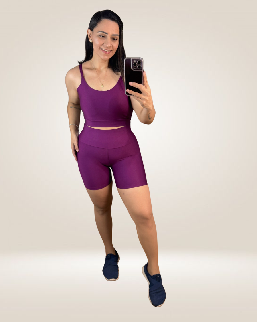 CONJUNTO SHORT UP - ROXO