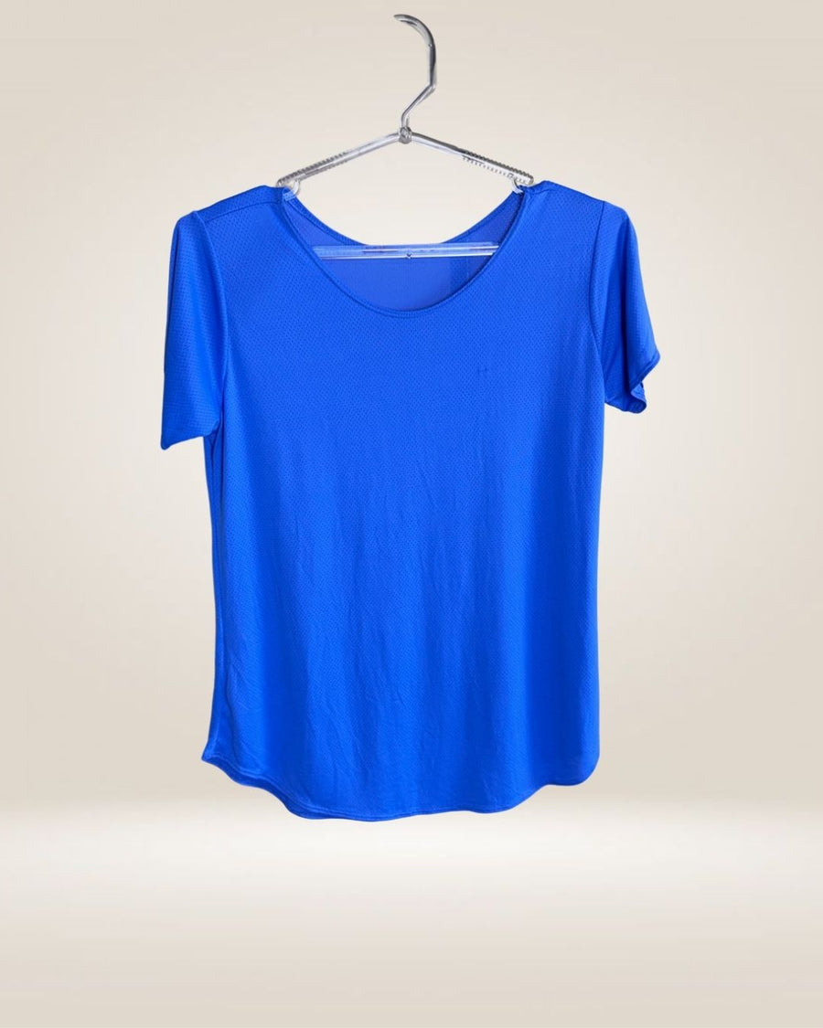 BLUSA POLIAMIDA - AZUL CELESTE