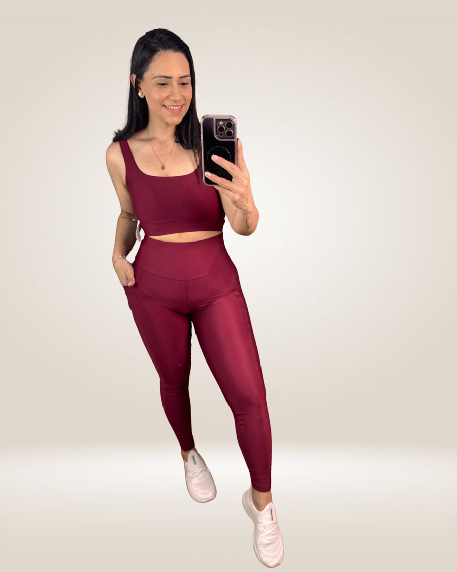 CONJUNTO LEGGING UP BOLSOS - MARSALA
