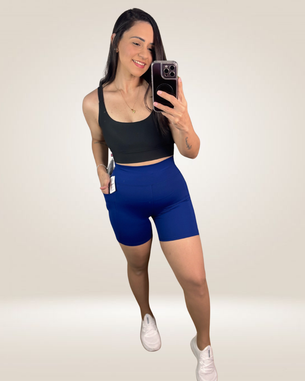 SHORT BOLSOS POLIAMIDA  - AZUL ROYAL