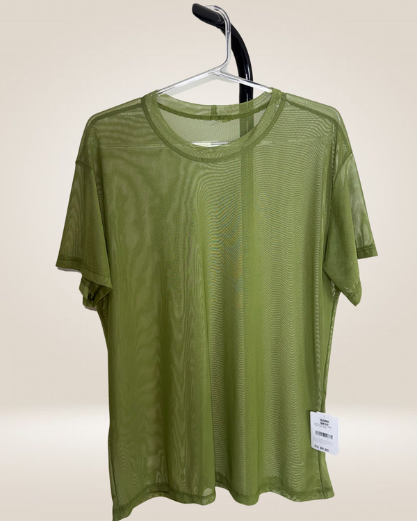 BLUSÃO DE TULE - VERDE OLIVA