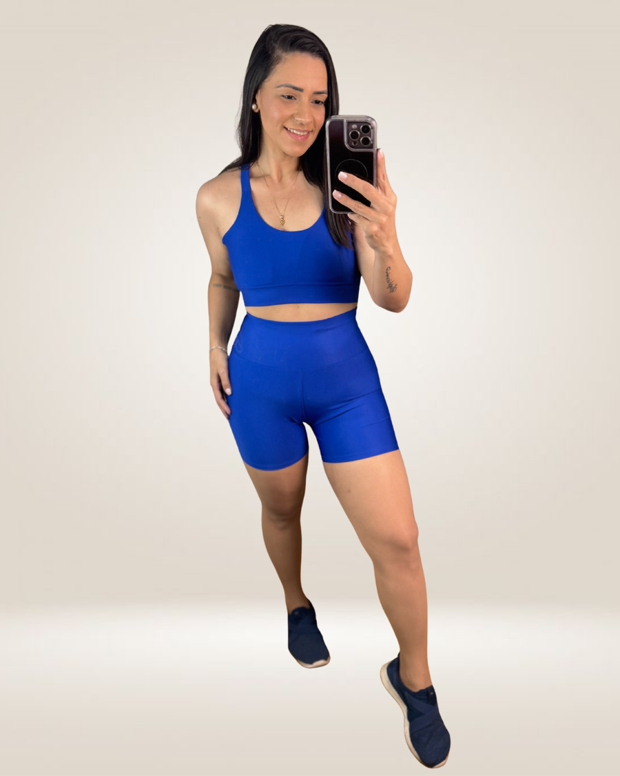 CONJUNTO SHORT CONF - AZUL ROYAL