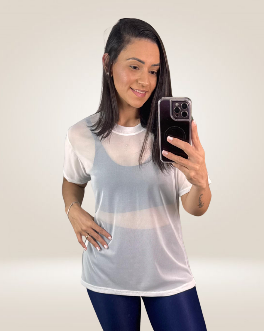 BLUSÃO DE TULE - BRANCO
