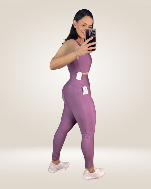 CONJUNTO LEGGING UP BOLSOS - ROXO EROS