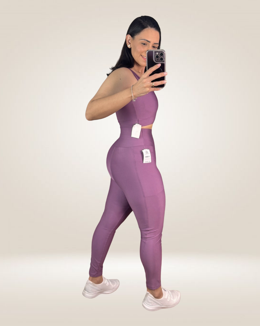 CONJUNTO LEGGING UP BOLSOS - ROXO EROS
