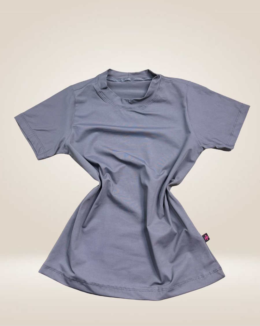 BLUSA GOLA O POLIAMIDA - CINZA