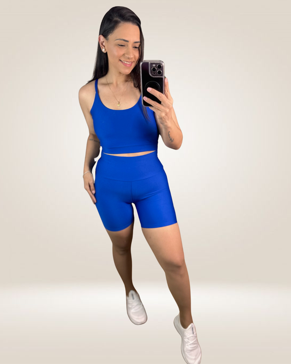 CONJUNTO SHORT UP - AZUL ROYAL