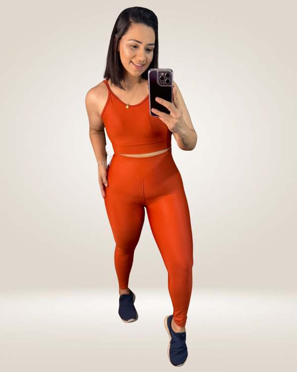 CONJUNTO LEGGING POP - TERRA COTA