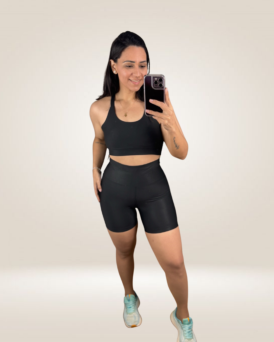 CONJUNTO SHORT CONF - PRETO