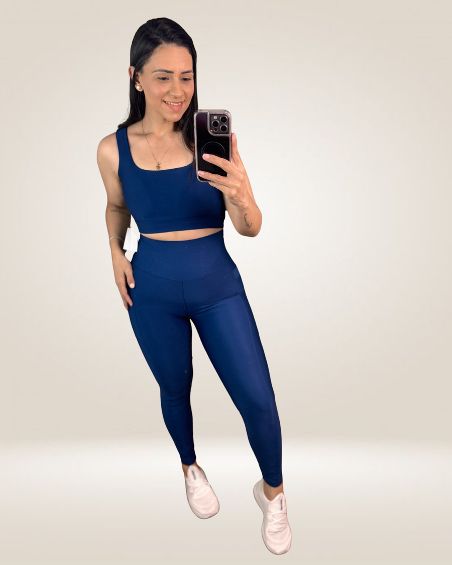 CONJUNTO LEGGING UP BOLSOS - AZUL MARINHO